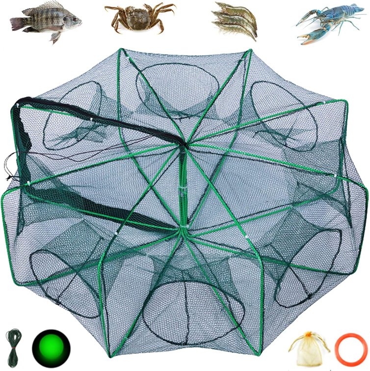The Magic Foldable Fishing Trap, Folding Fishing Net 2024 Upgrade Auto-Foldable Strengthened Fishing Trap Net, Minnow Traps for Bait Fish Fish Traps Crawfish Trap Minnow Trap