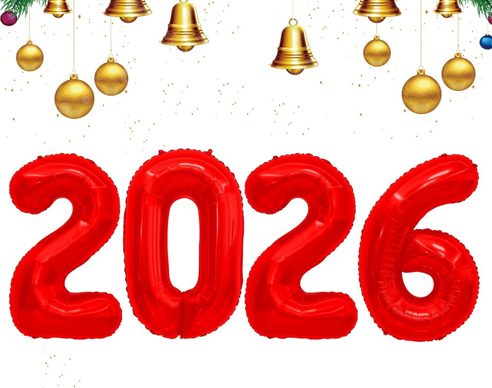 2026 Balloons, 40 Inch Number Balloon, 2026 Balloons for Graduation Party Supplies, Graduation Balloons Number Decorations Class of 2026, Birthday Party Decorations, Red