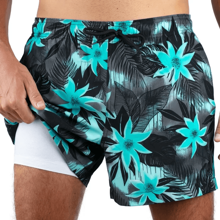 Size 2X Men's Vibe 5" Stretch Swim Trunks