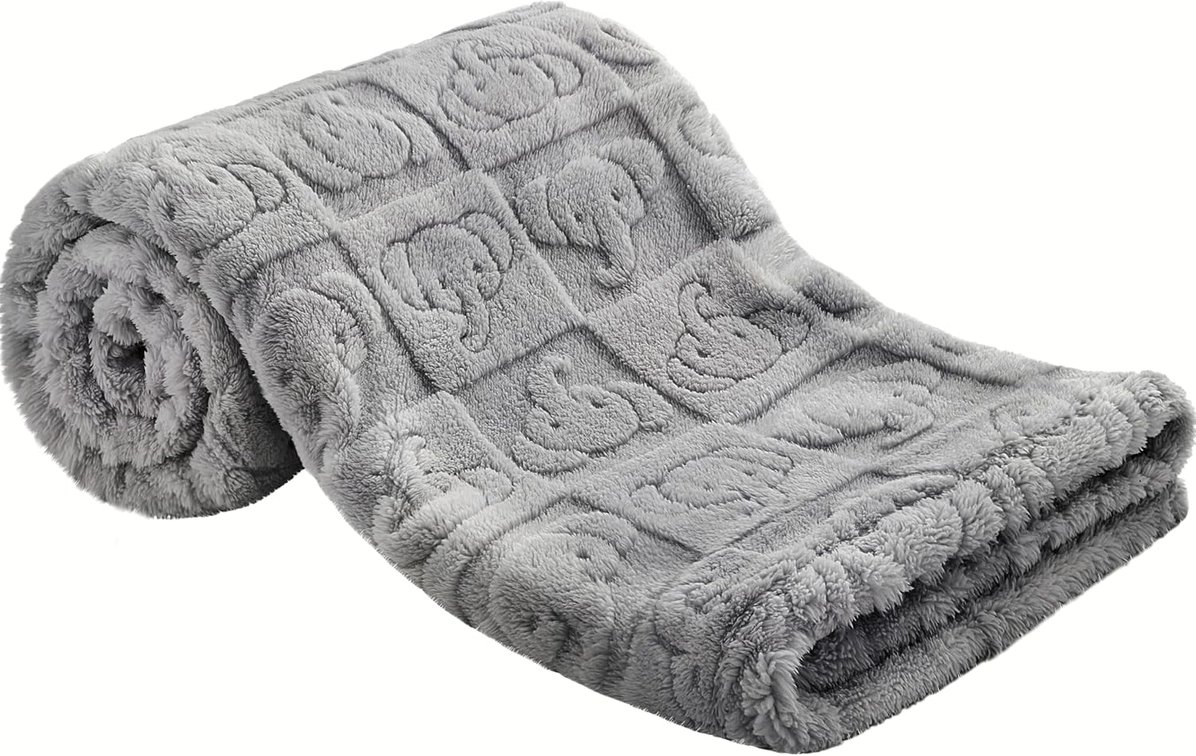 Pro Goleem Elephant Baby Boy Blanket, Soft Fleece Baby Blankets for Boys, 30" x 40" Green Crib & Stroller Blanket for Newborns and Toddlers