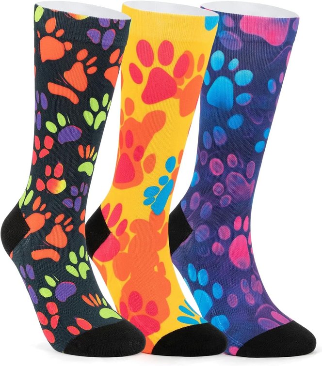 3 Pairs Novelty Socks for Men Women, Graphic Theme Prints