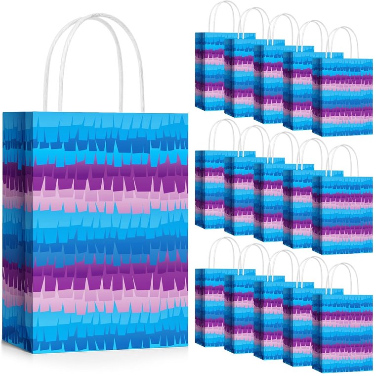 Epakh 24 Pcs Video Game Goodie Bags Anime Video Game Gift Bags with Handle Gamer Theme Party Supplies for Kids Boys Girls Gaming Themed Birthday Party Favors
