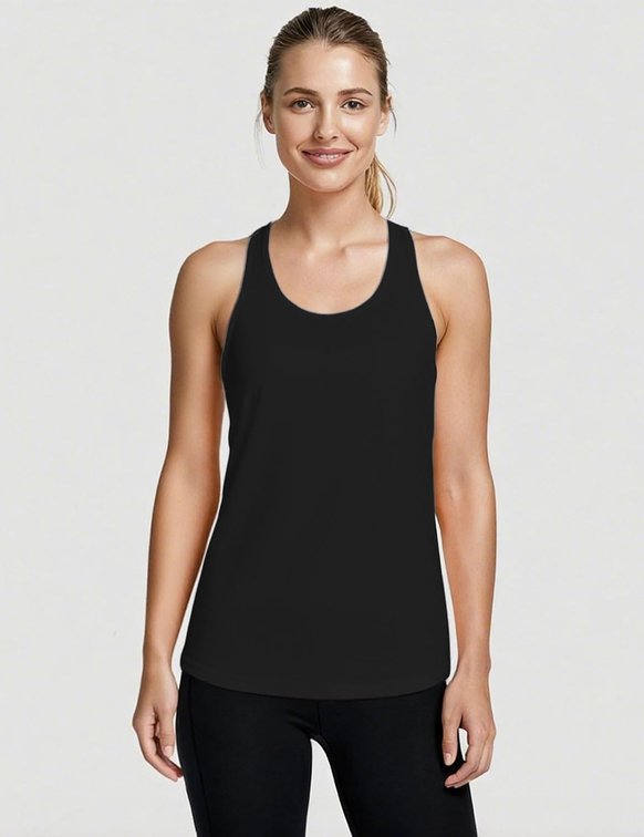 size small - YOYOYOGA Tank Tops for Women Open Back Running Tops Workout Shirts 2 Packs Small Black+black