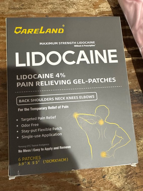 6 Pack Lidocaine Patches Gel