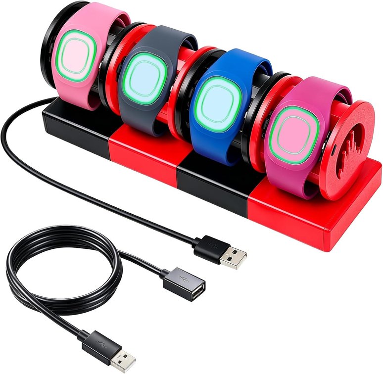 Modular Charging Stand for MagicBand+, Expandable 2-4 Slot Dock