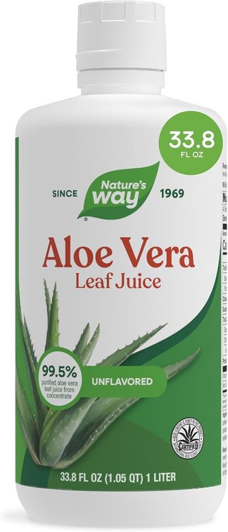 Nature's Way Aloe Vera Leaf Juice, Flavorless Aloe Vera Juice, 33.8 Fl Oz
