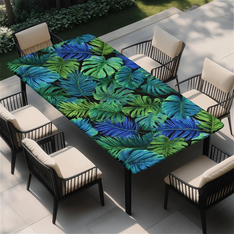 Rectangle Fitted Table Cover with Elastic Fits 6 Foot Tables