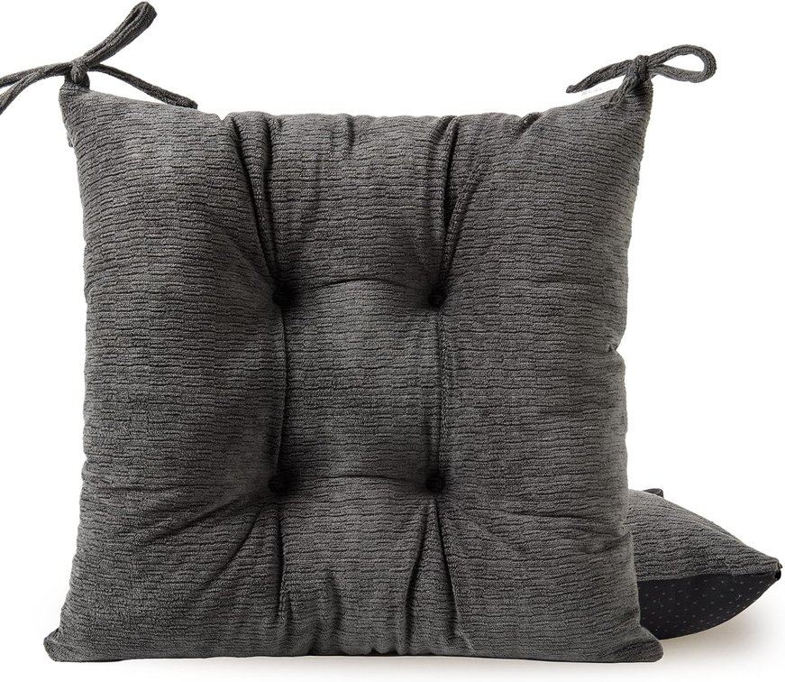 Olive Greenish NOT Gray Chair Cushions for Dining Chairs, Seat Cushions for Kitchen Chairs
