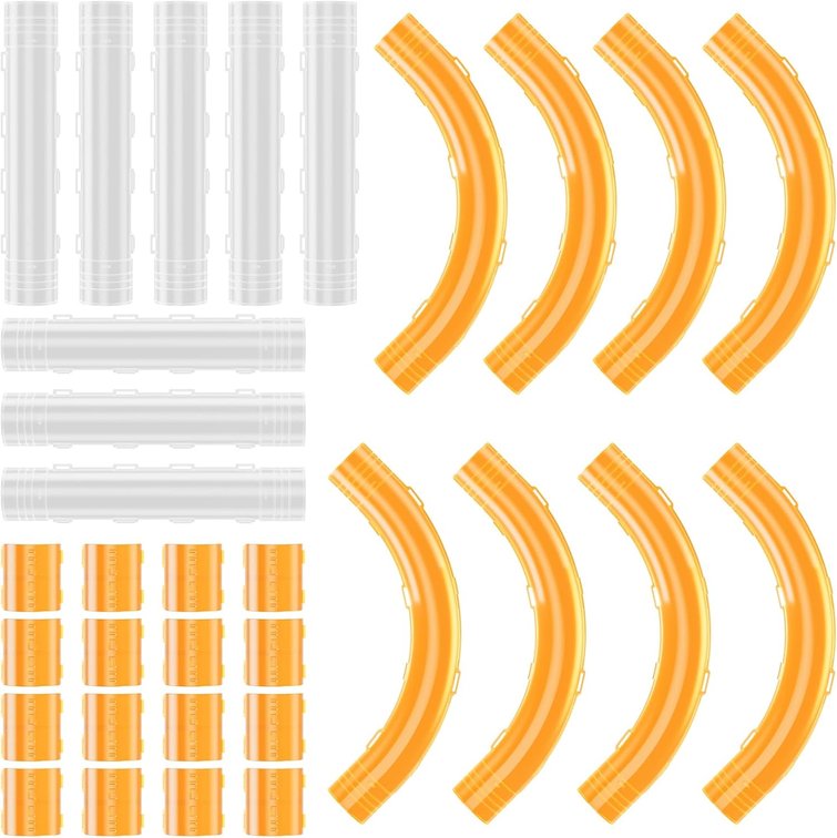 Replacement Pipe Track Set for Track Car, 8-Piece Straight Pipe Track with 16 Connectors, Compatible with Cars Toys, for Kids 6 7 8 Years Old Boys