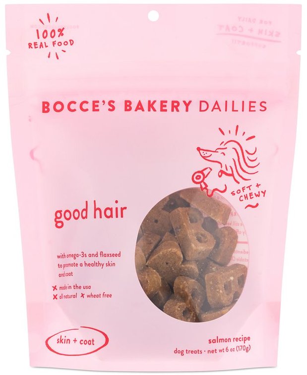 SET OF 2 Best by Nov 2026 Bocce's Bakery Good Hair Dog Treats
