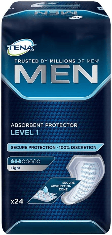 Tena Men Incontinence Protector, Level 1, 24 Count (Pack Of 1) 