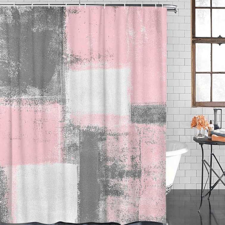 Set of 3 - Shower Curtains 2 Pink 1 Green