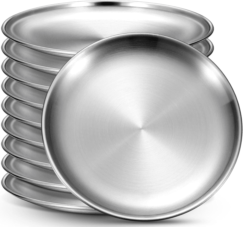Set of 20 - Stainless Steel Plates 