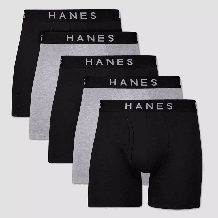 Size Large Hanes Premium Men's Boxer Briefs 5pk