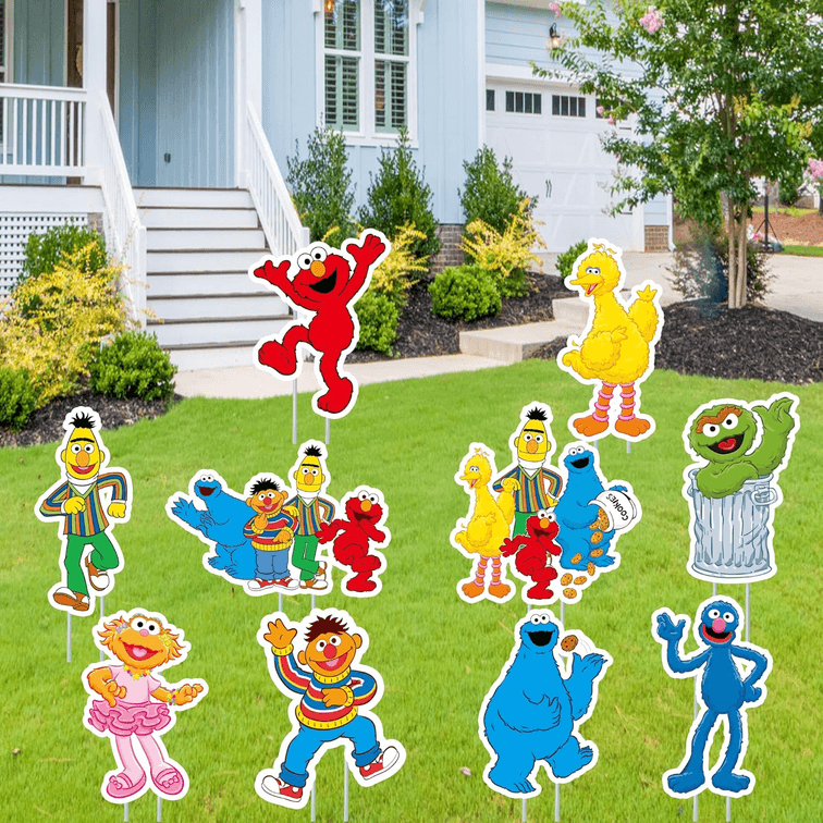 10-Piece Cartoon Fashion Yard Sign Set 