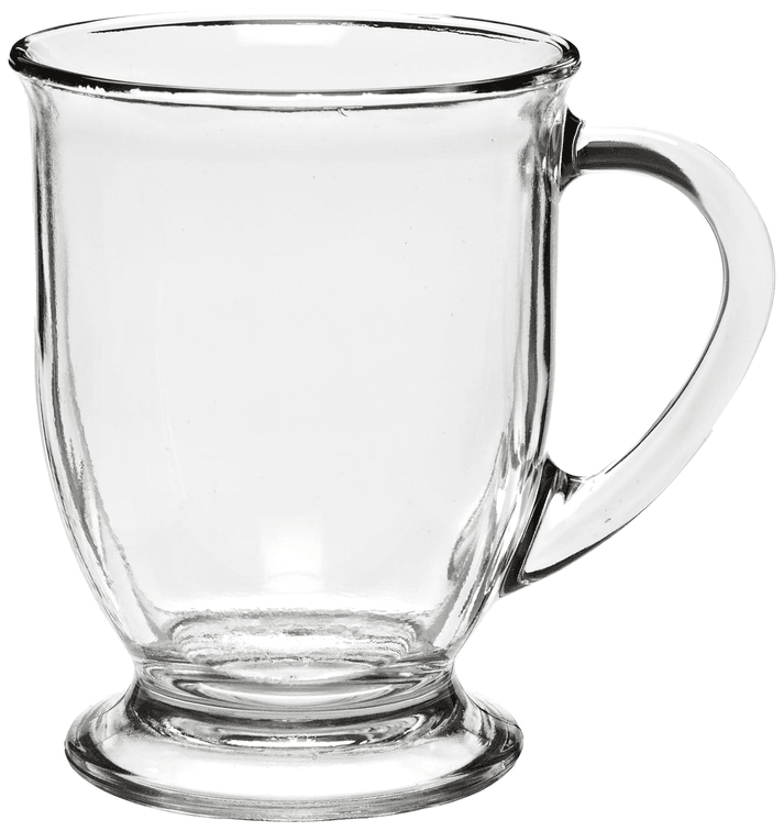 Set of 6 Anchor Hocking 83045A 5-1/4 Inch Diameter x 5 Inch Height, 16-Ounce Cafe Mug