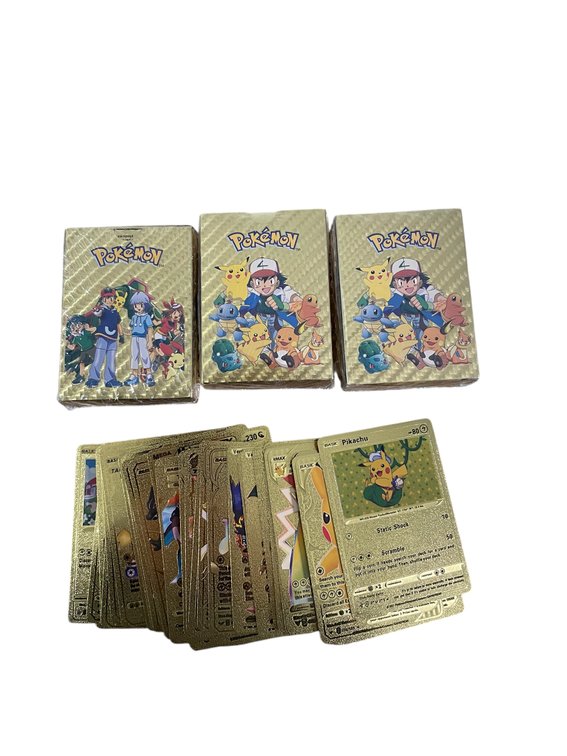 Set of 4 Pokemon Gold Card Packs 
