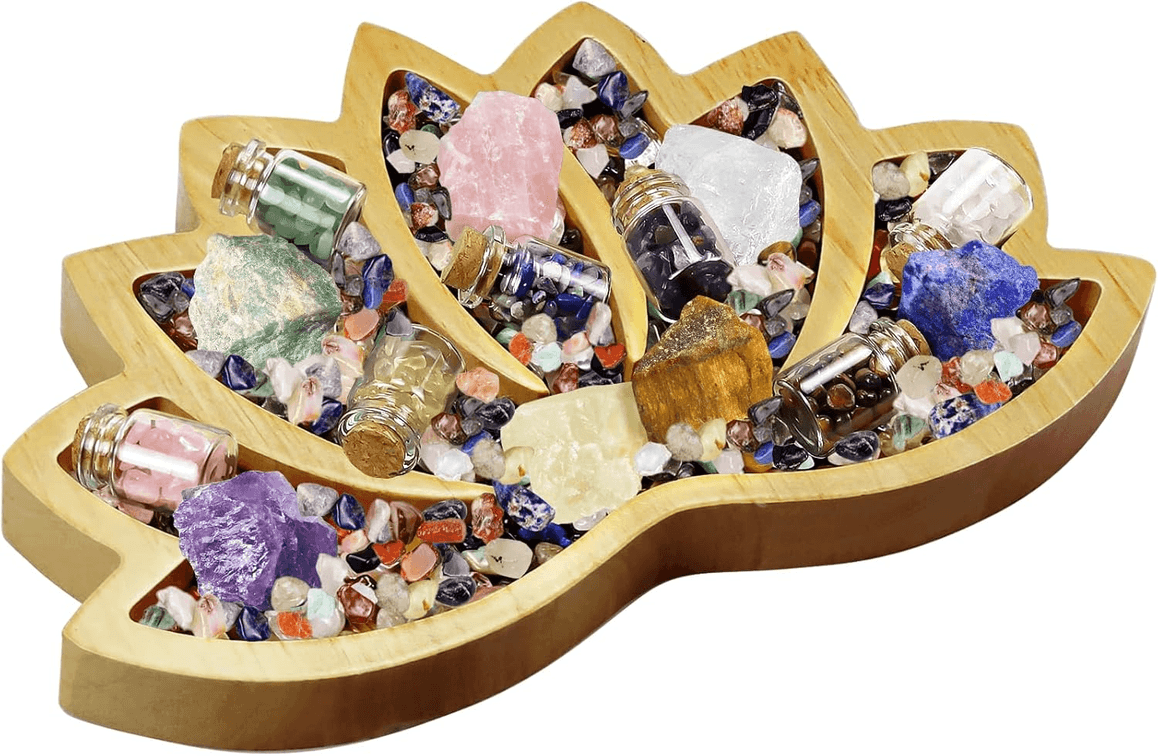 Crystal Holder and Crystals,Crystal Tray for Healing Stones