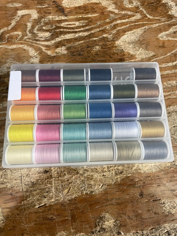 Set of 29 Polyester Spun Sewing Thread