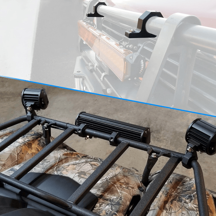 Nilight 90020B 2 Pack Mounting Bracket Kit LED Off Road Light Horizontal Bar Tube Clamp Roof Roll Cage Holder