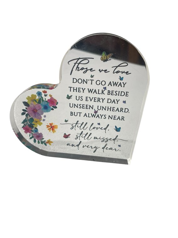 Acrylic Heart Keepsake Plaque 