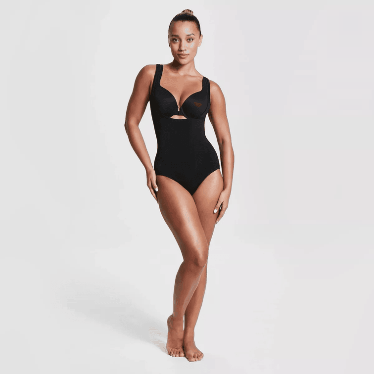 Size XL ASSETS by SPANX Women's Remarkable Results Open-Bust Brief Bodysuit