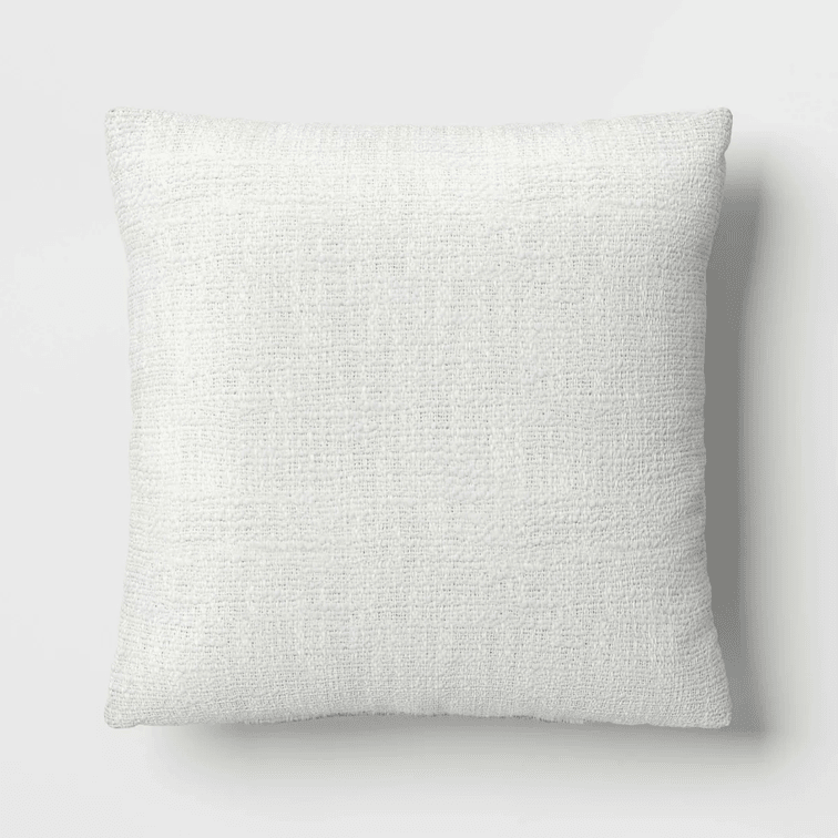 Textured Woven Cotton Square Throw Pillow - Room Essentials™