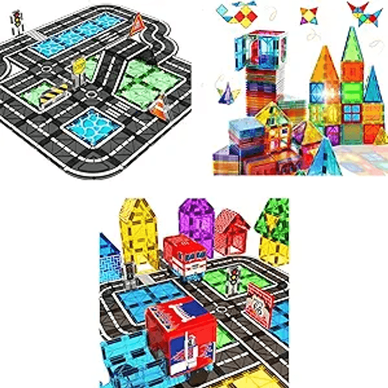 Magnetic Tiles, Road Set with Truck