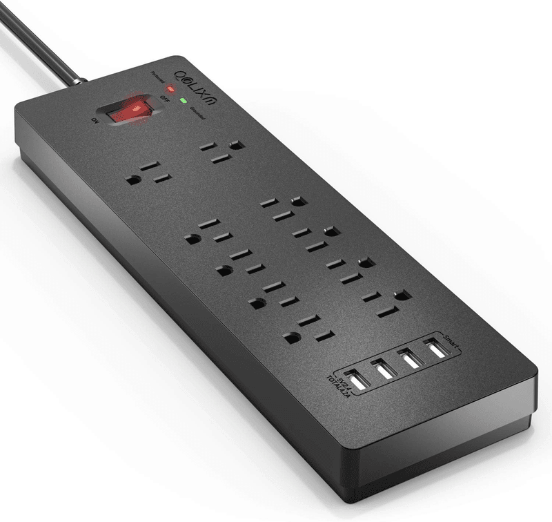 Power Strip Surge Protector with 10 AC Outlets & 4 USB Ports (5V/4.2A)