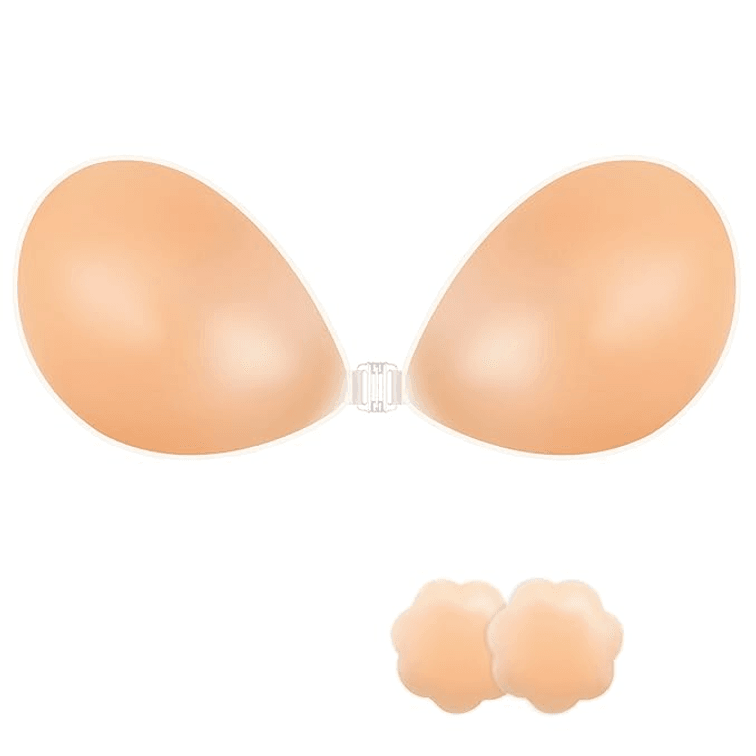Size XL Adhesive Bra Strapless Sticky Invisible Push up Reusable Silicone The Best Off Backless Viscous for Women