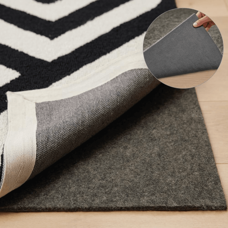 GORILLA GRIP Felt and Natural Rubber Stay in Place Slip Resistant Rug Pad, 1/4” Thick, 7x10 FT Protective Padding for Under Area Rugs, Cushioned Gripper Pads, Carpet Runners Hardwood Floors Protection