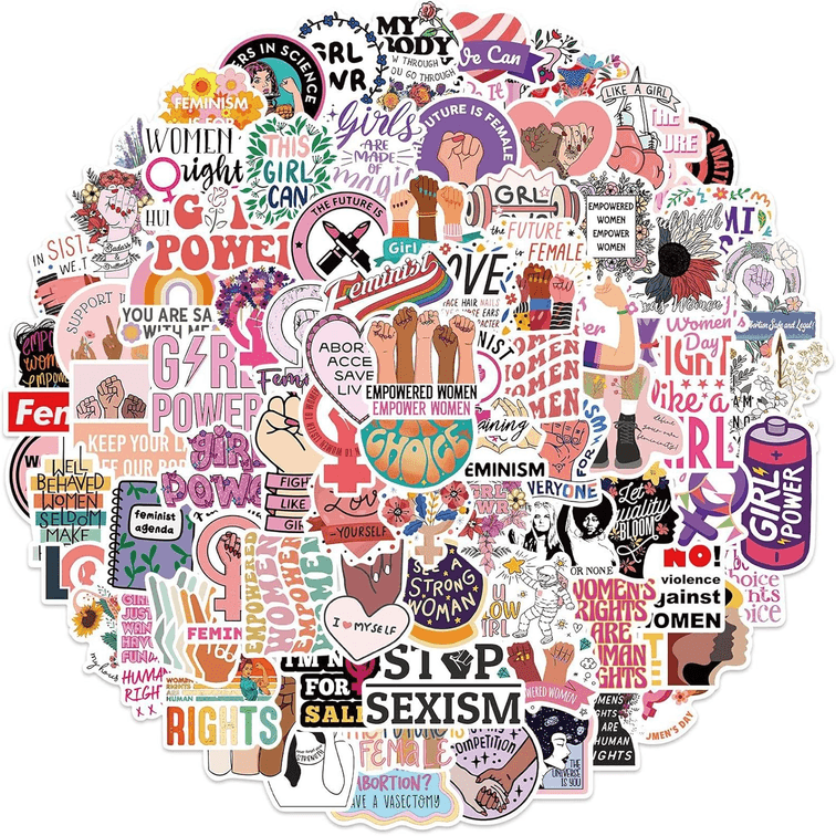 250pcs Inspirational Feminist Stickers Pack