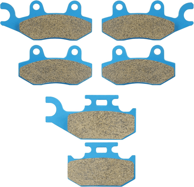 Front & Rear Brake Pads for Yamaha Raptor 700 2006-2015, Rhino 450 2004-2009, Rhino 660 2004-2007 - 3 Sets Ceramic Organic ATV Brakes