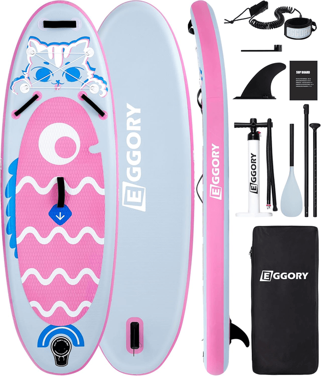 11'x34 x6 Inflatable Paddle Board, Extra Wide Stand Up Paddle Board, Sup Board with Removable Fin, Floating Paddle, Hand Pump, Waterproof Bag, Traveling Board for Surfing