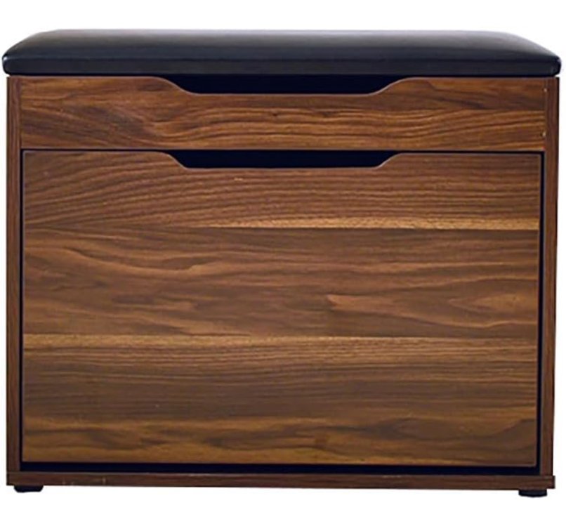 Entryway Shoe Storage Bench BLACK