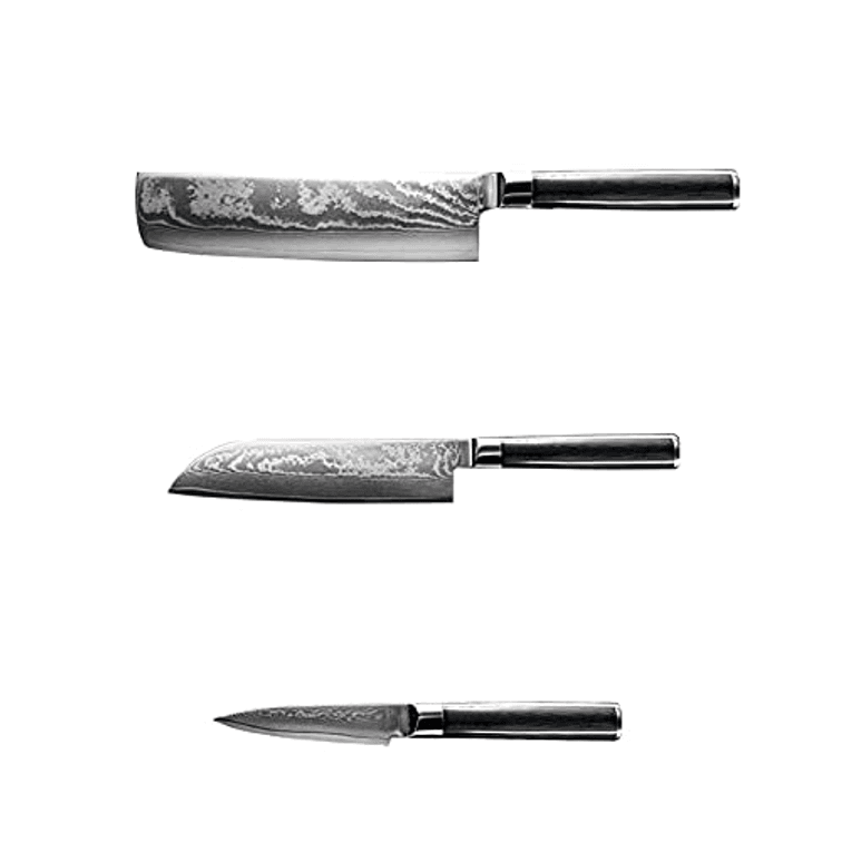 Damascus 3-Piece Japanese Knife Set