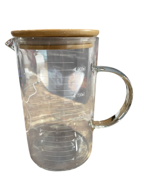 Glass Pitcher with Lid 