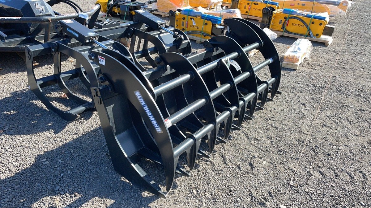BLUE DIAMOND 80" SKID STEER ROOT RAKE GRAPPLE