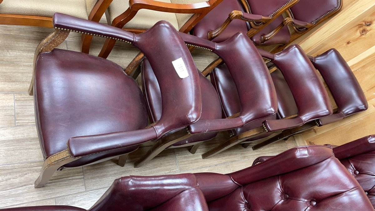 QTY 4) MAROON OFFICE CHAIRS