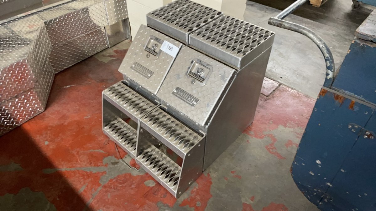 QTY 2) PROTECH ROAD TRACTOR STEP TOOLBOXES