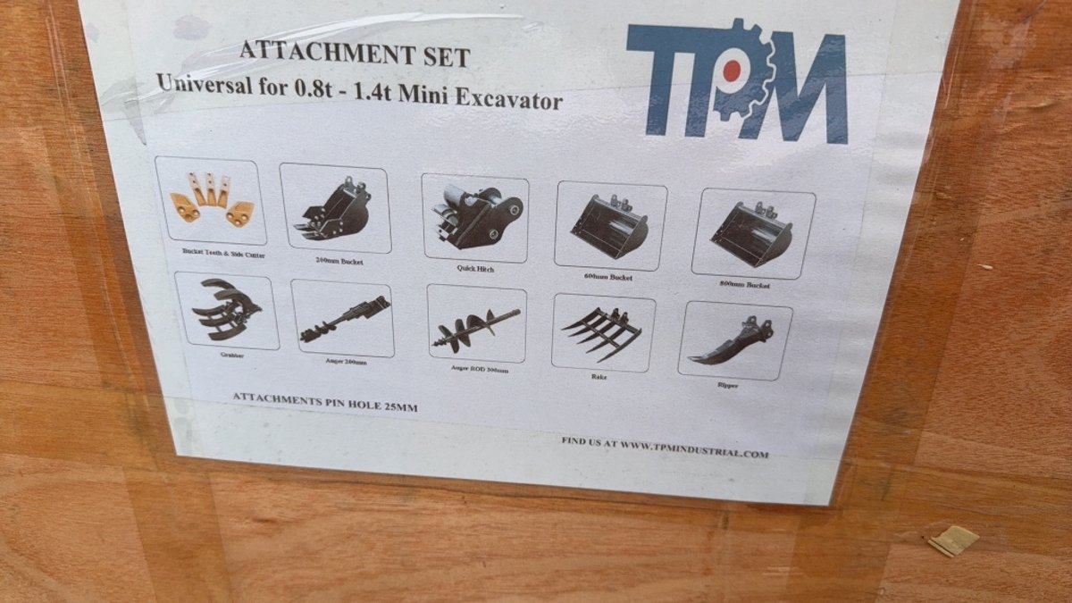 MINI EXCAVATOR ATTACHMENT PACKAGE