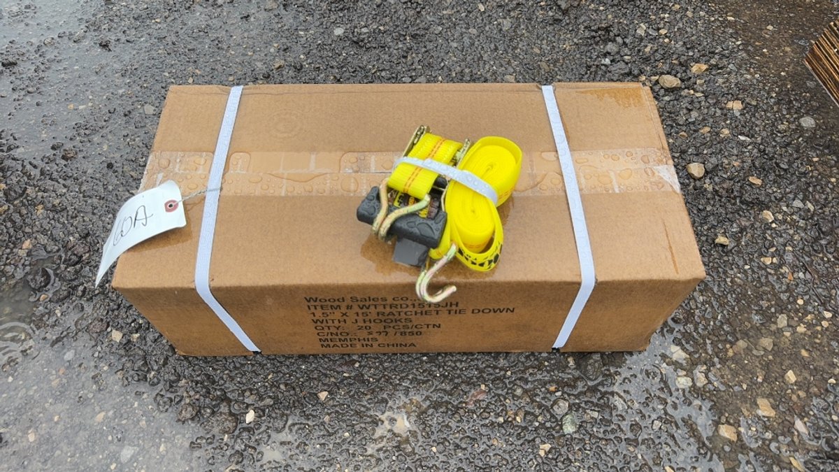 QTY 20) 1.5" X 15' RATCHET TIE DOWN
