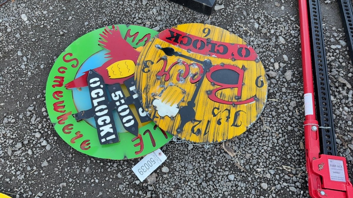 QTY 2) METAL SIGNS