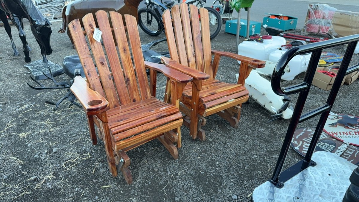 QTY 2) CEDAR ROCKING CHAIRS