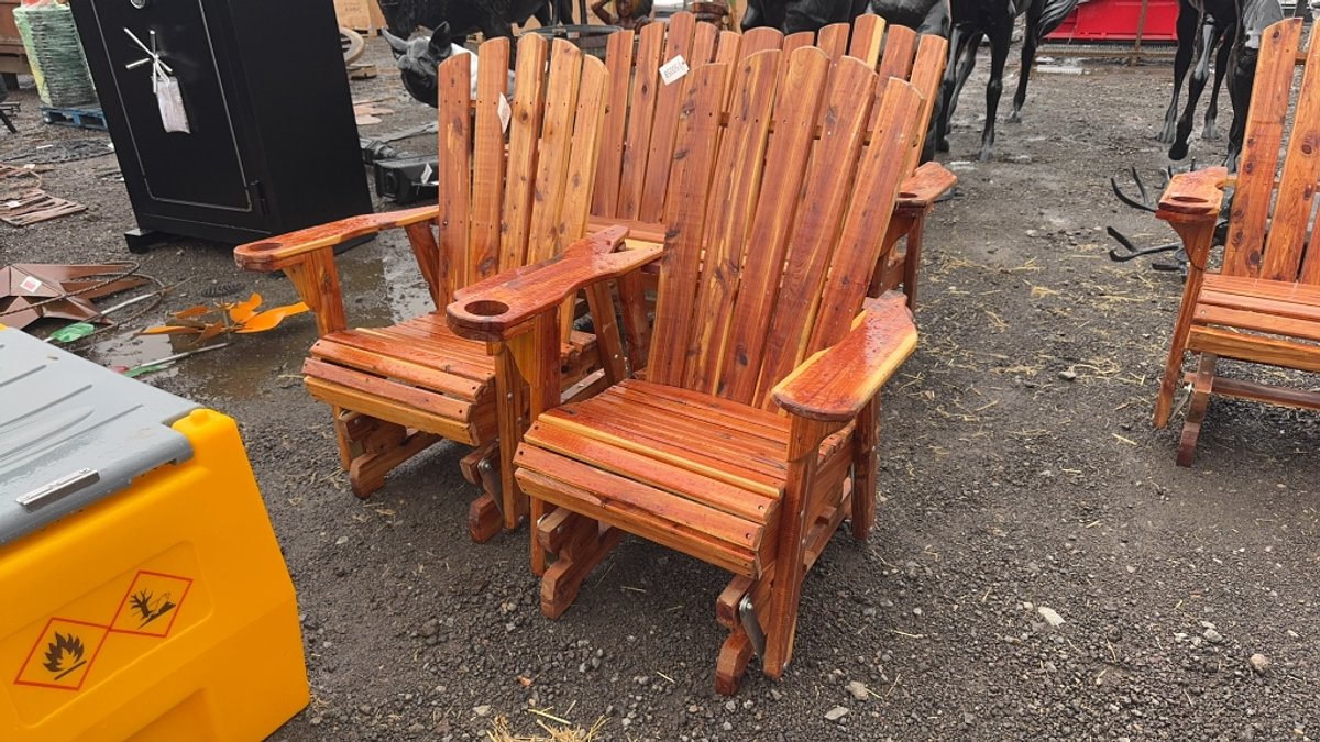 QTY 2) CEDAR ROCKING CHAIRS