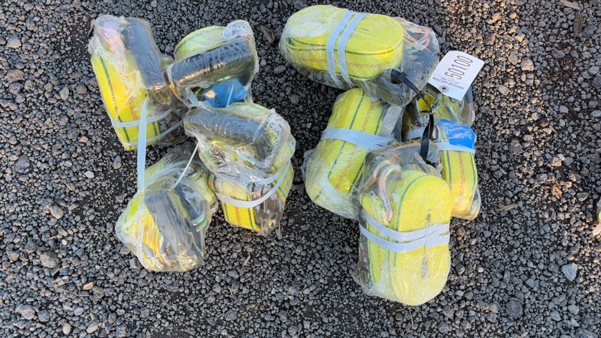 QTY 8) 2" RATCHET STRAPS