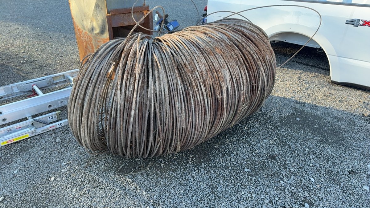 ROLL OF 1/2" STEEL CABLE