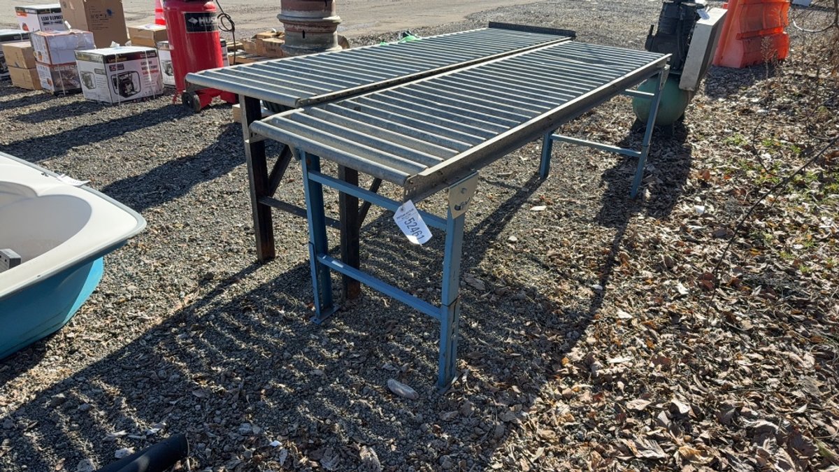 QTY 2) 22" X 8' CONVEYOR ROLLERS