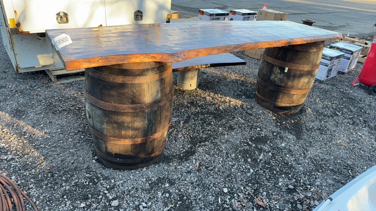 9' WOOD SLAB TABLE