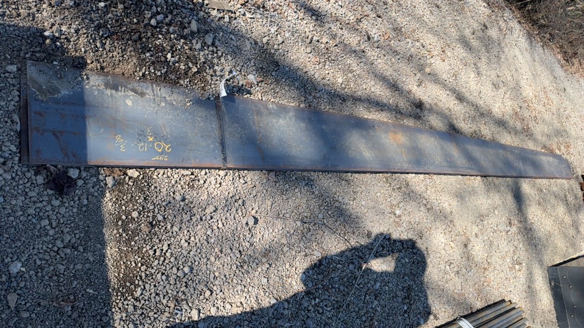 QTY 3) 12" X 20' X 3/8" STEEL PLATE